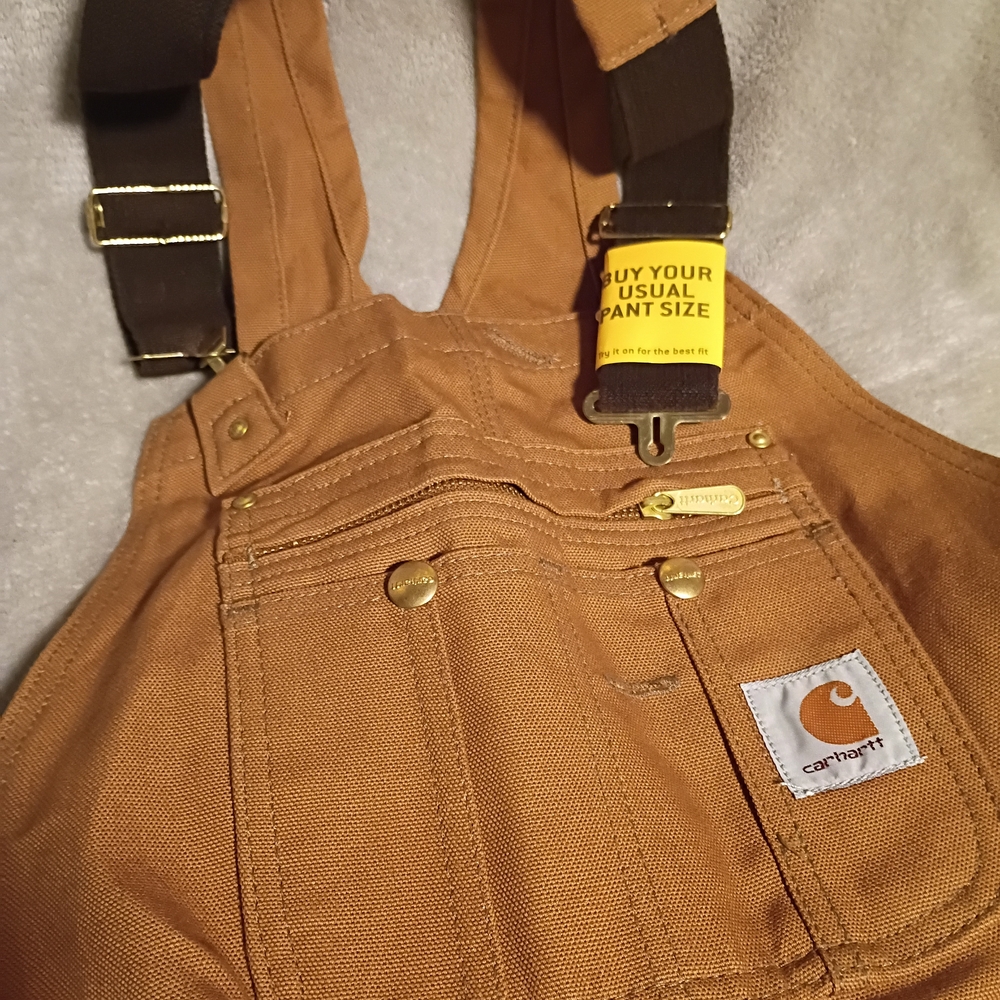 Carhartt Overalls - Bib Overalls Brown  Zip-to-Thigh. 32x30